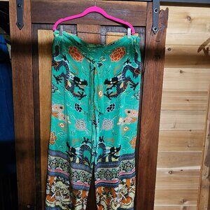 Camilla silk dragon pants Size L